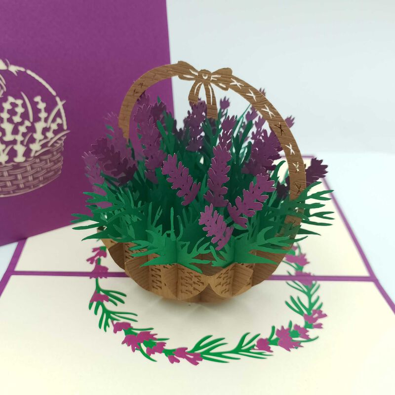 Lavender basket Pop-Up Card